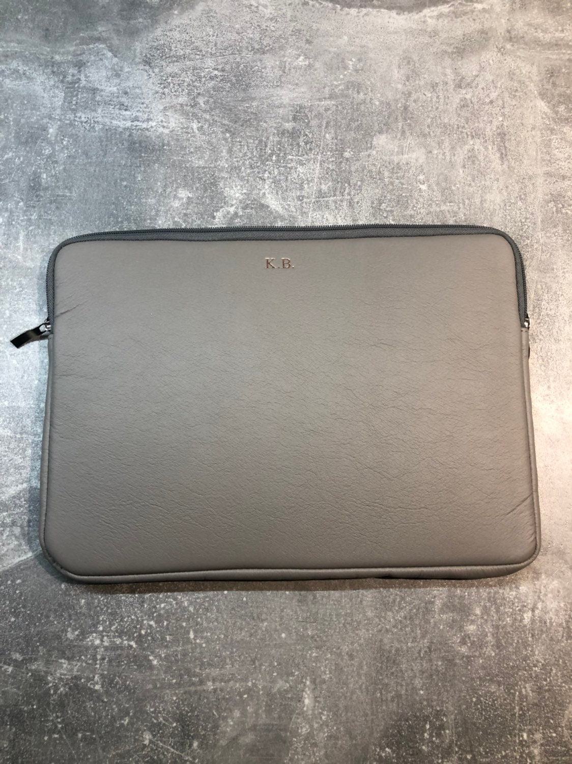 Personalized 13-Inch PU Leather Laptop Case: Monogrammed Tablet Sleeve
