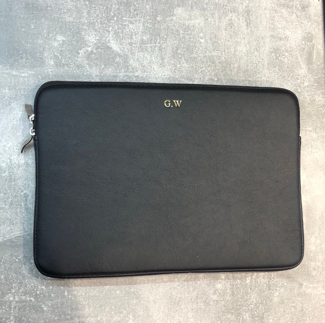 Personalized 13-Inch PU Leather Laptop Case: Monogrammed Tablet Sleeve