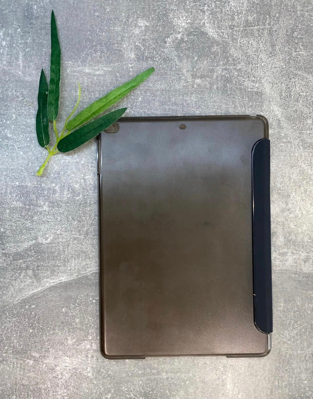 Personalized Black PU Leather iPad Case: Folding Stand, Monogrammed
