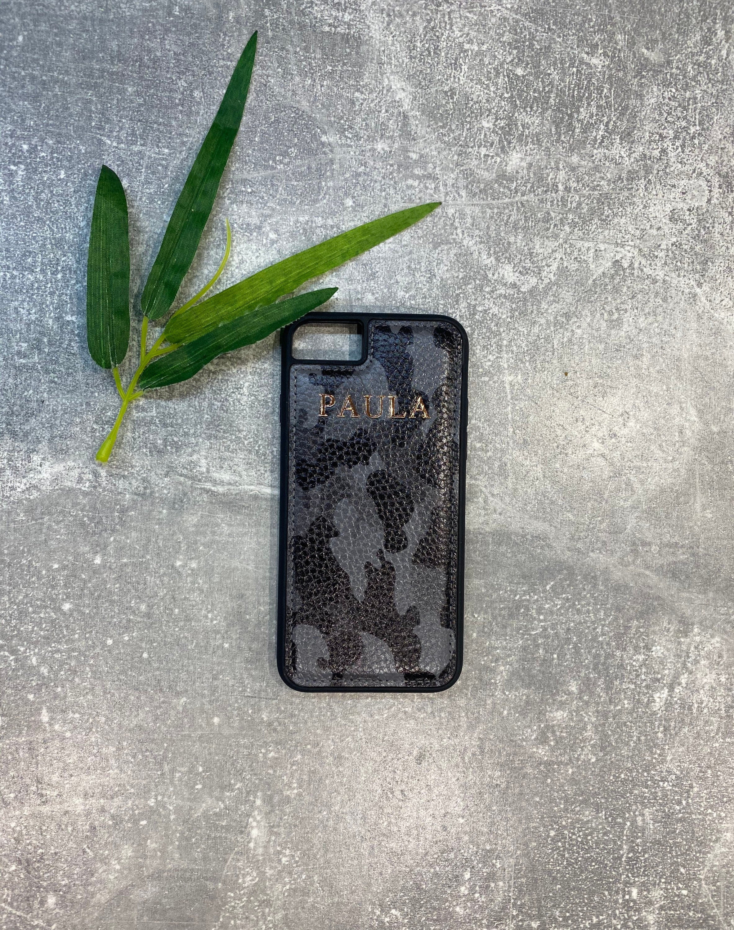 Personalized iPhone SE 2020 Leather Phone Case: Pebble Grain Cover