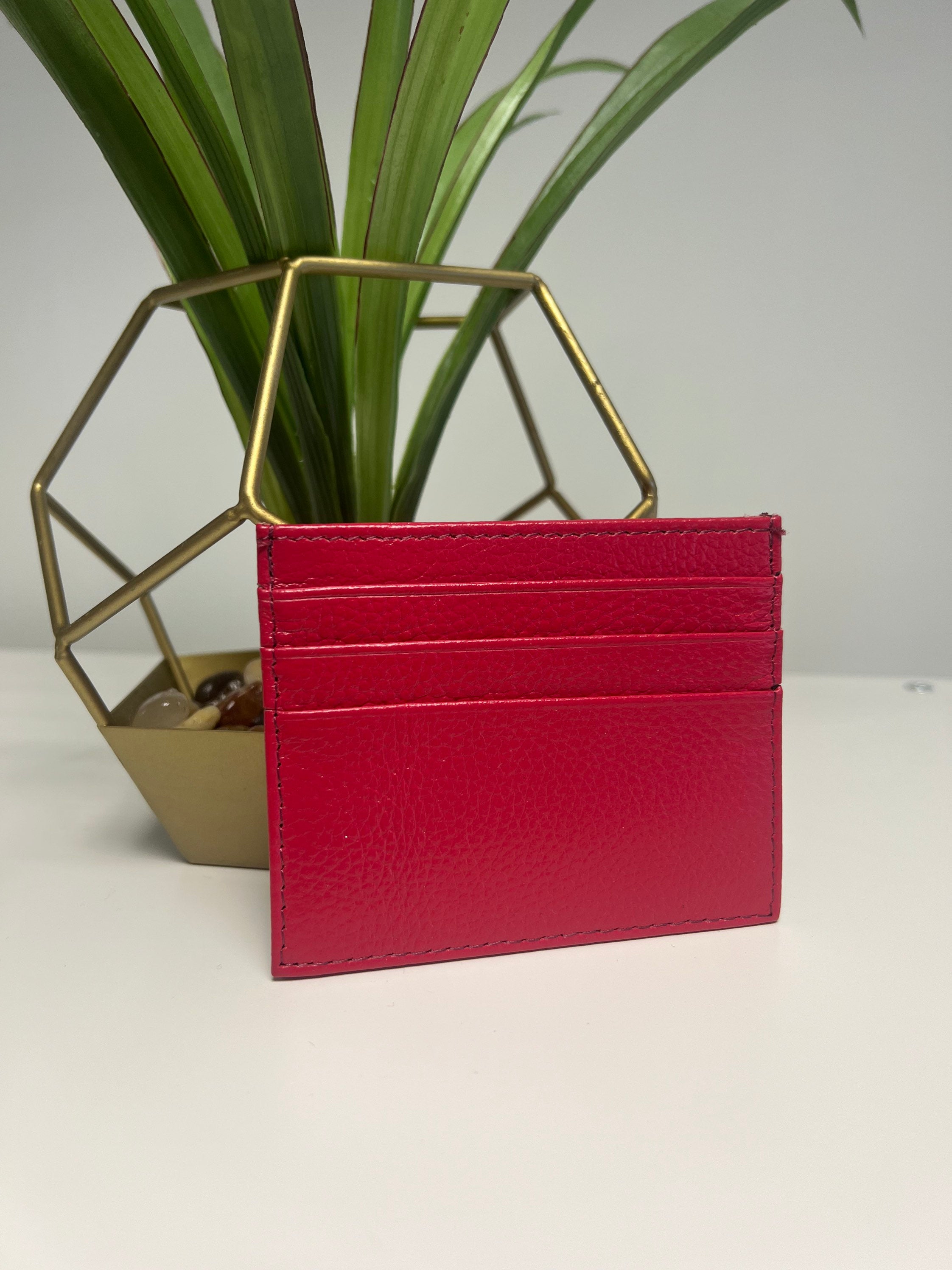 Leather business and credit card holder | wallet personalised with any name or initials