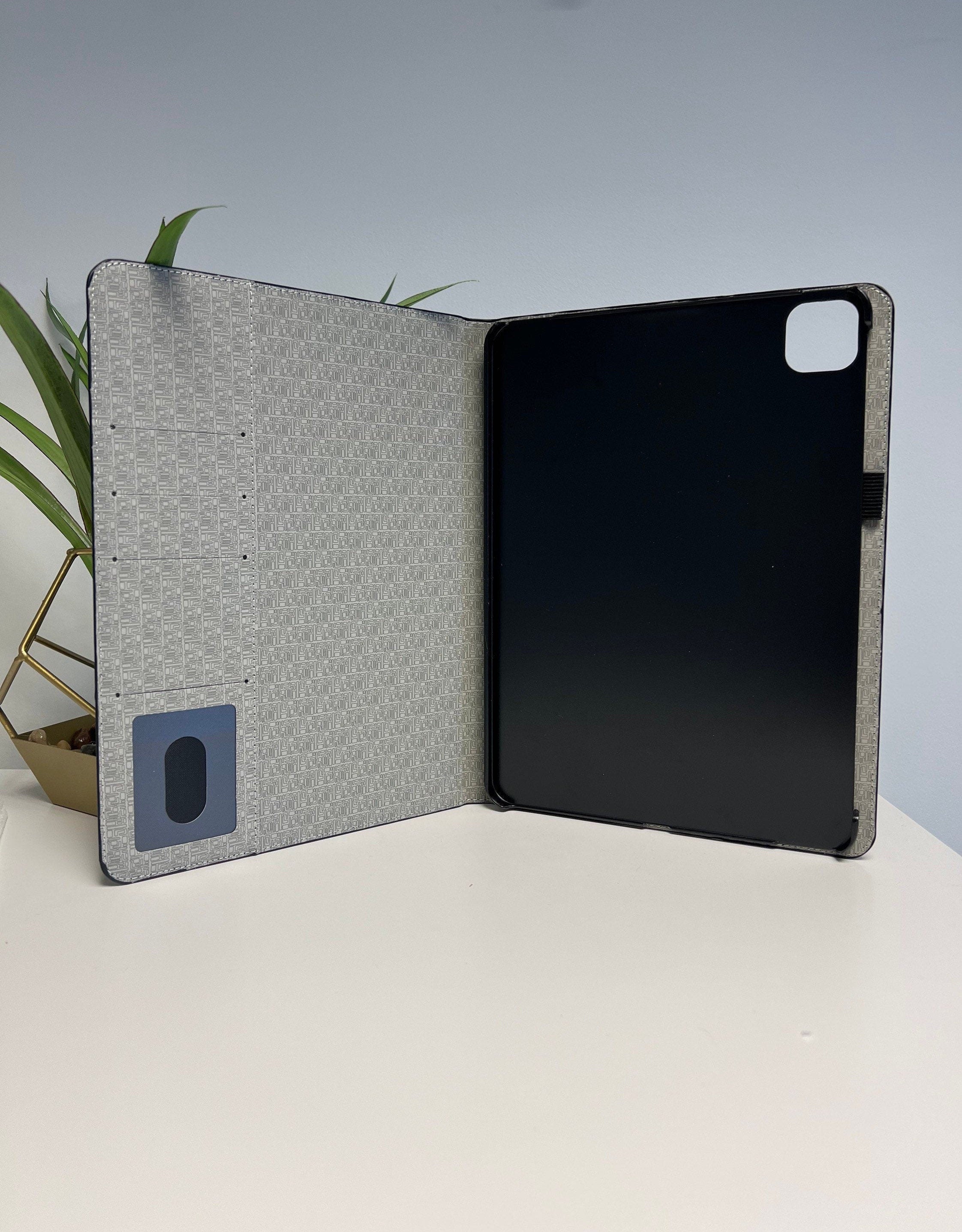 Personalized Black Croc iPad Air Case: 10.9" 4th/5th/6th Gen PU Leather Cover