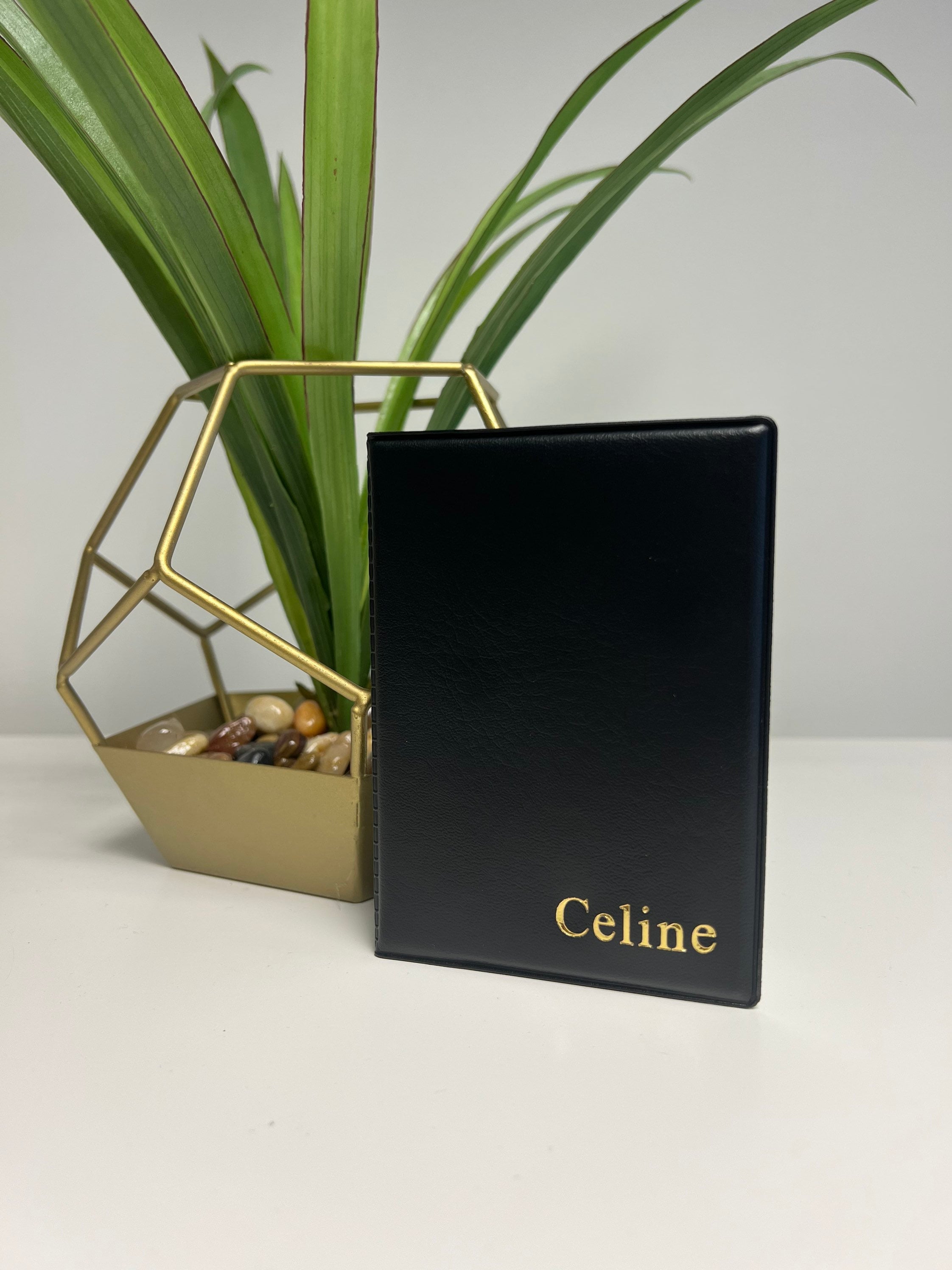 Personalized Black PU Leather Travel Card Holder: Oyster Card Wallet