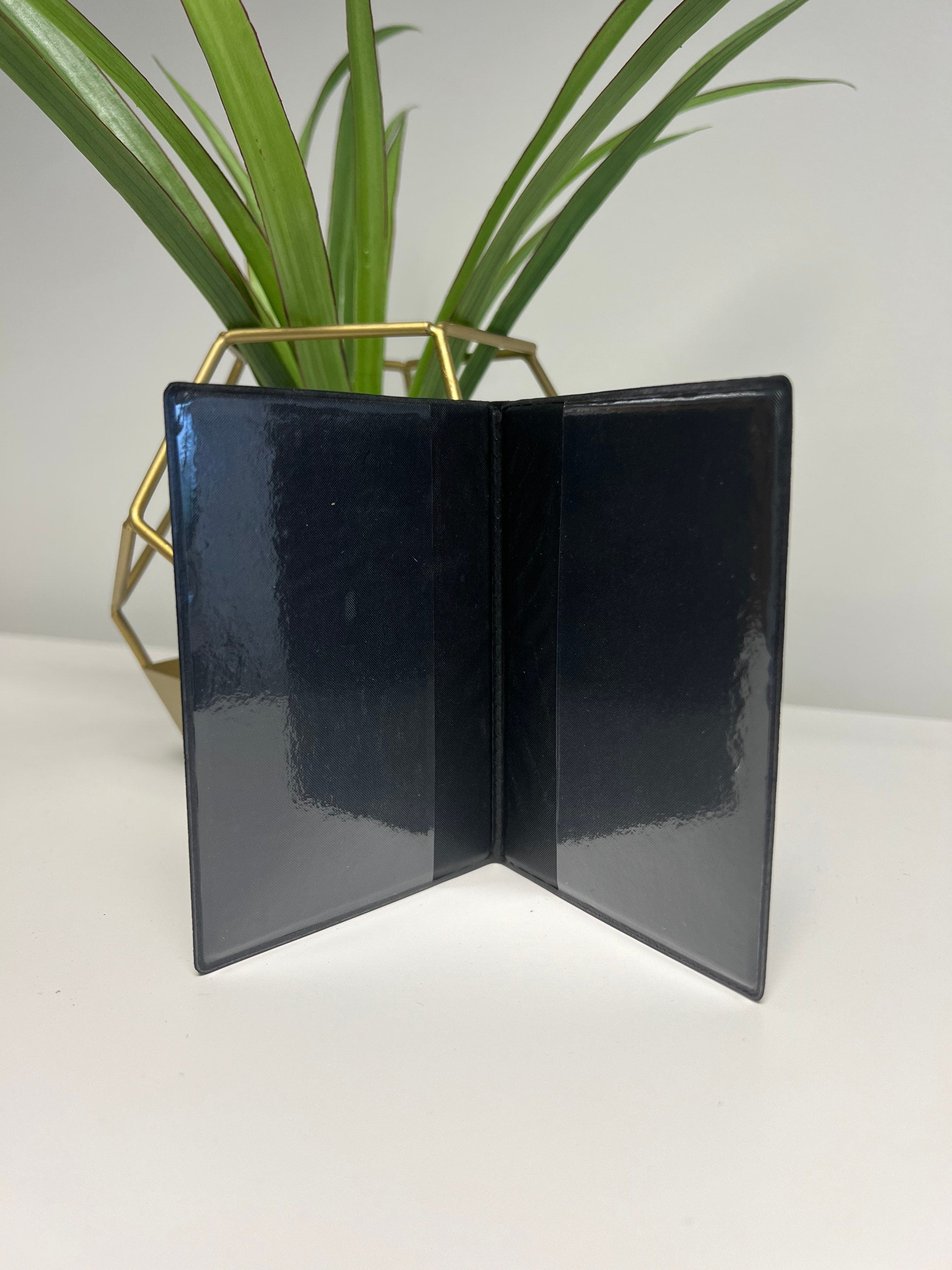 Personalized Black PU Leather Travel Card Holder: Oyster Card Wallet