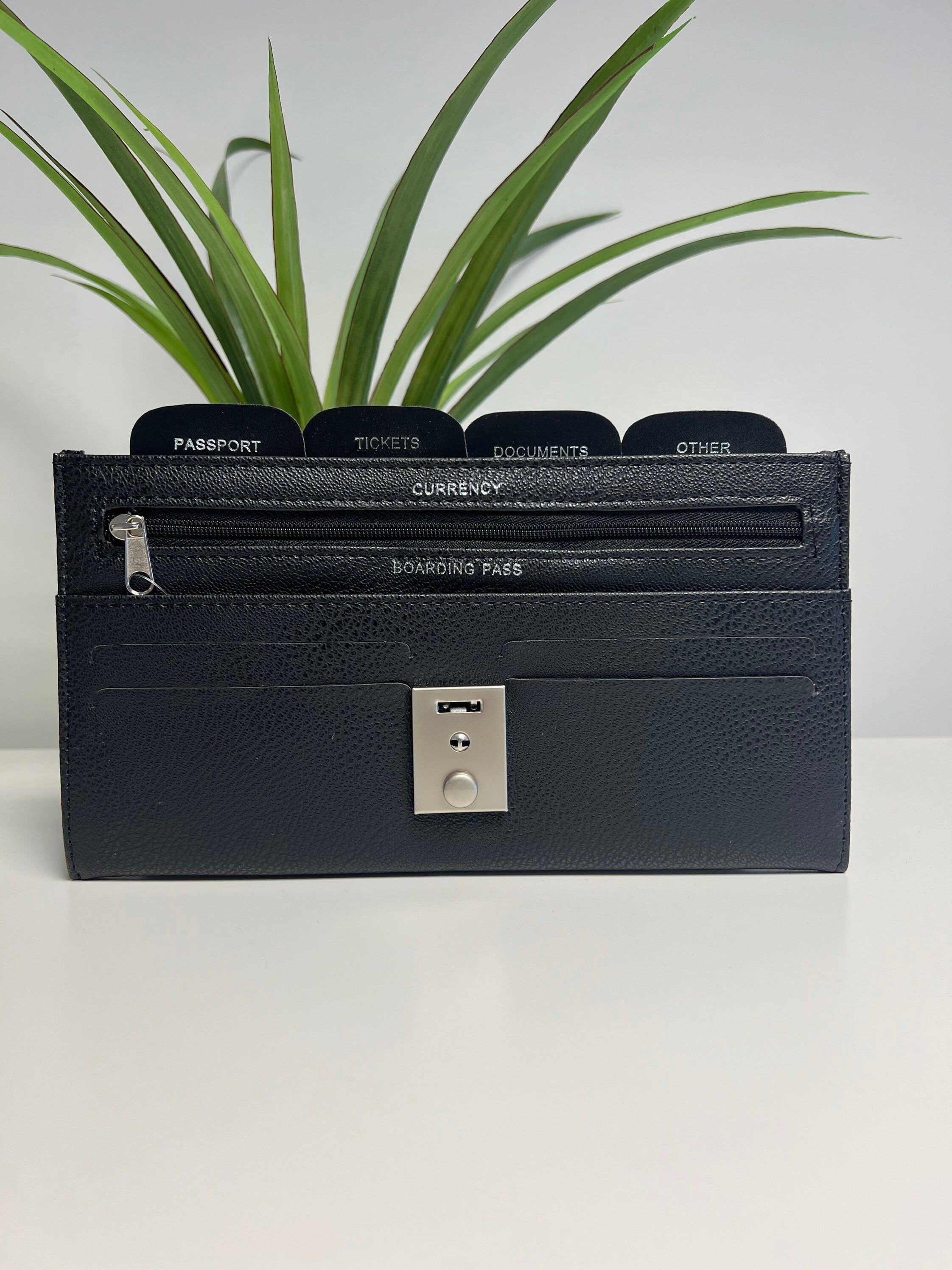 Travel wallet | Travel documents organiser |personalised with any name or initials | PU leather