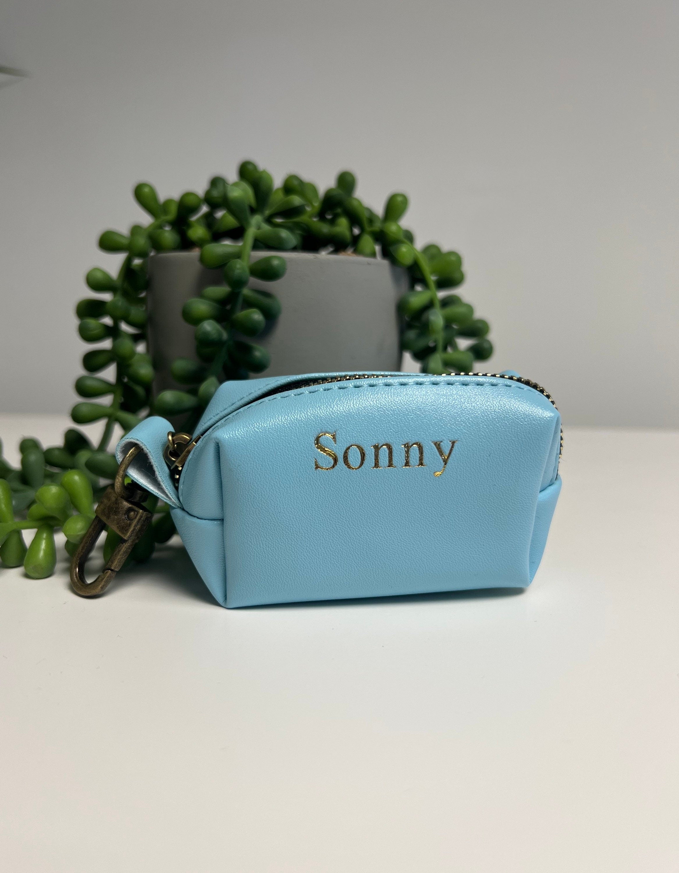 Personalized Dog Waste Bag Holder: PU Leather Poo Bag Dispenser