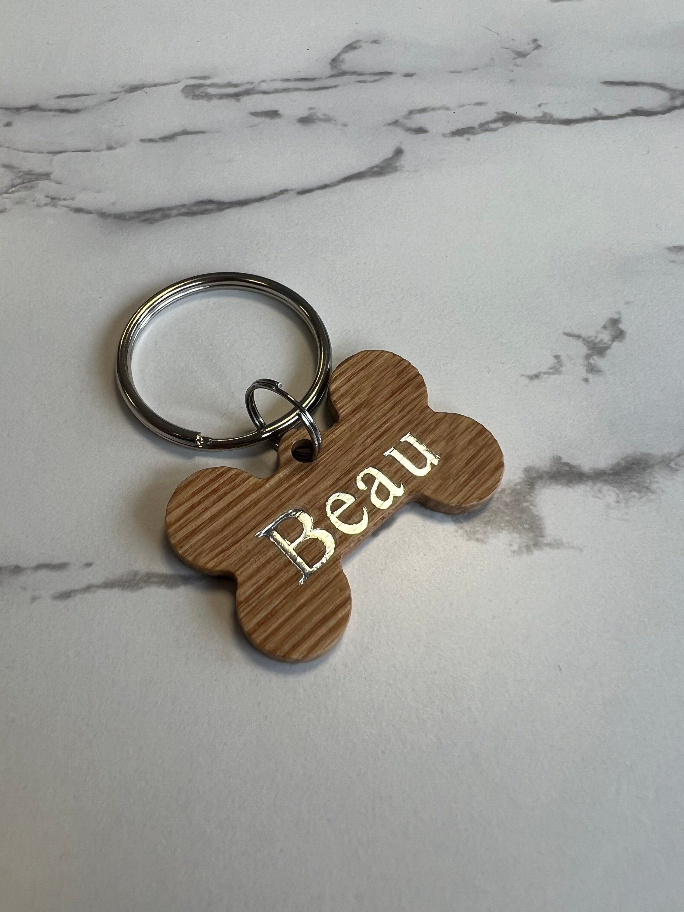 Personalised dog bone keyring | personalised with any pet name | keychain holder