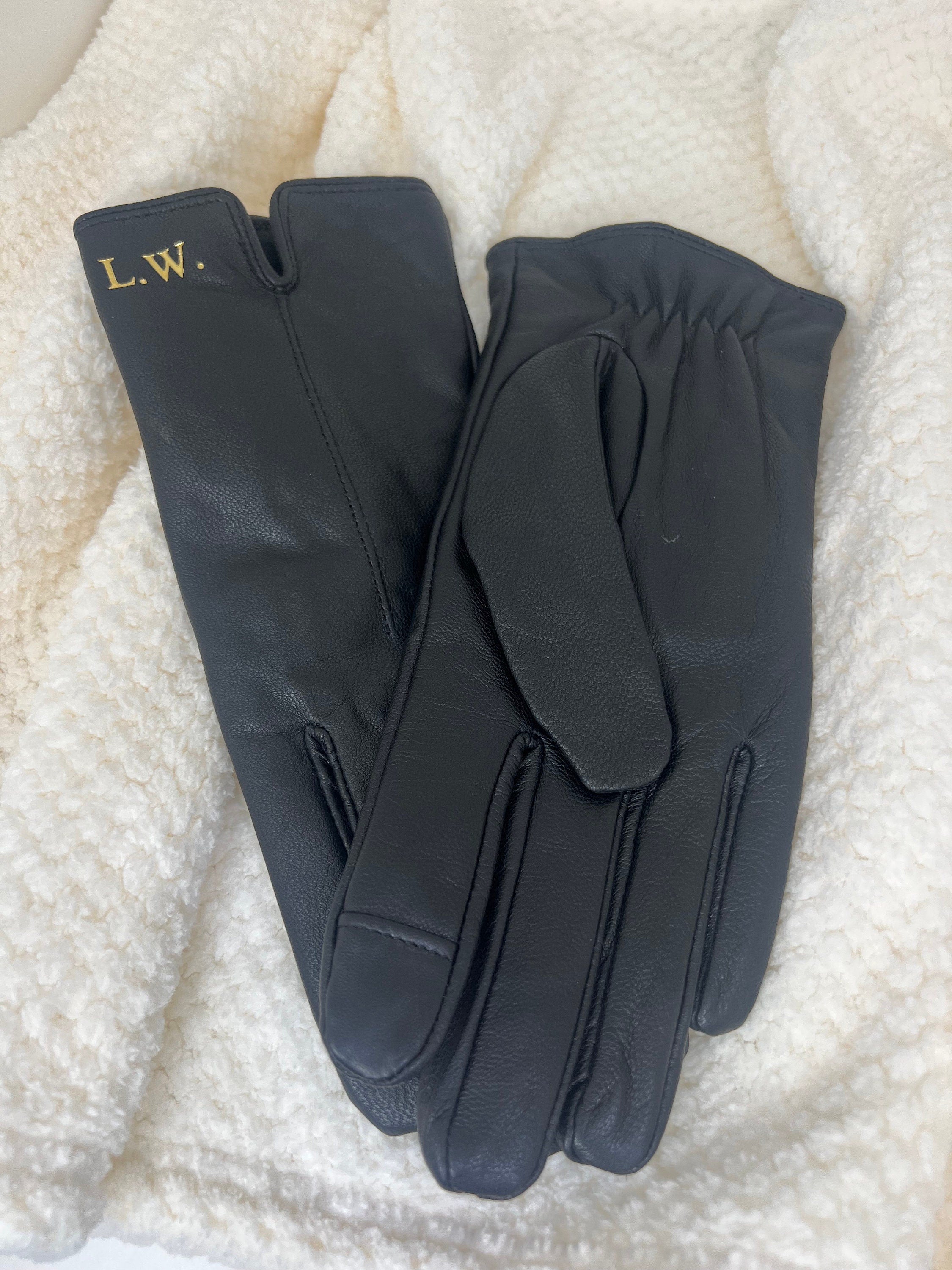 Personalized Leather Gloves: Monogrammed Ladies Gloves