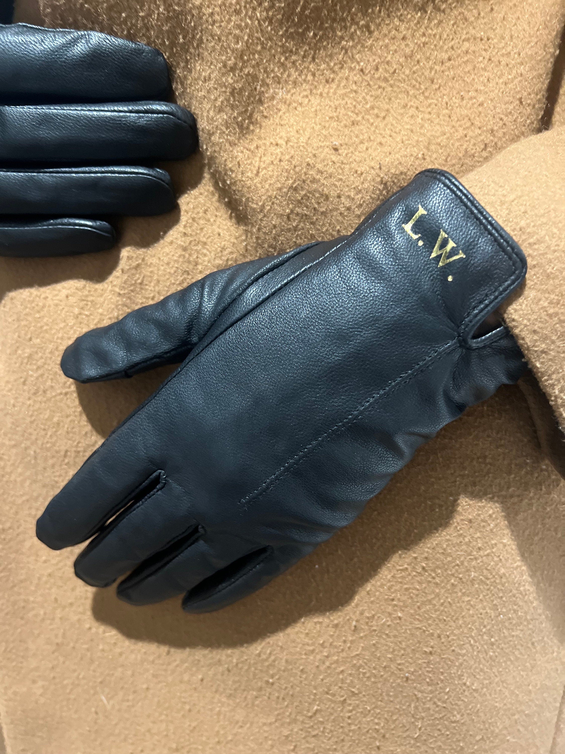 Personalized Leather Gloves: Monogrammed Ladies Gloves
