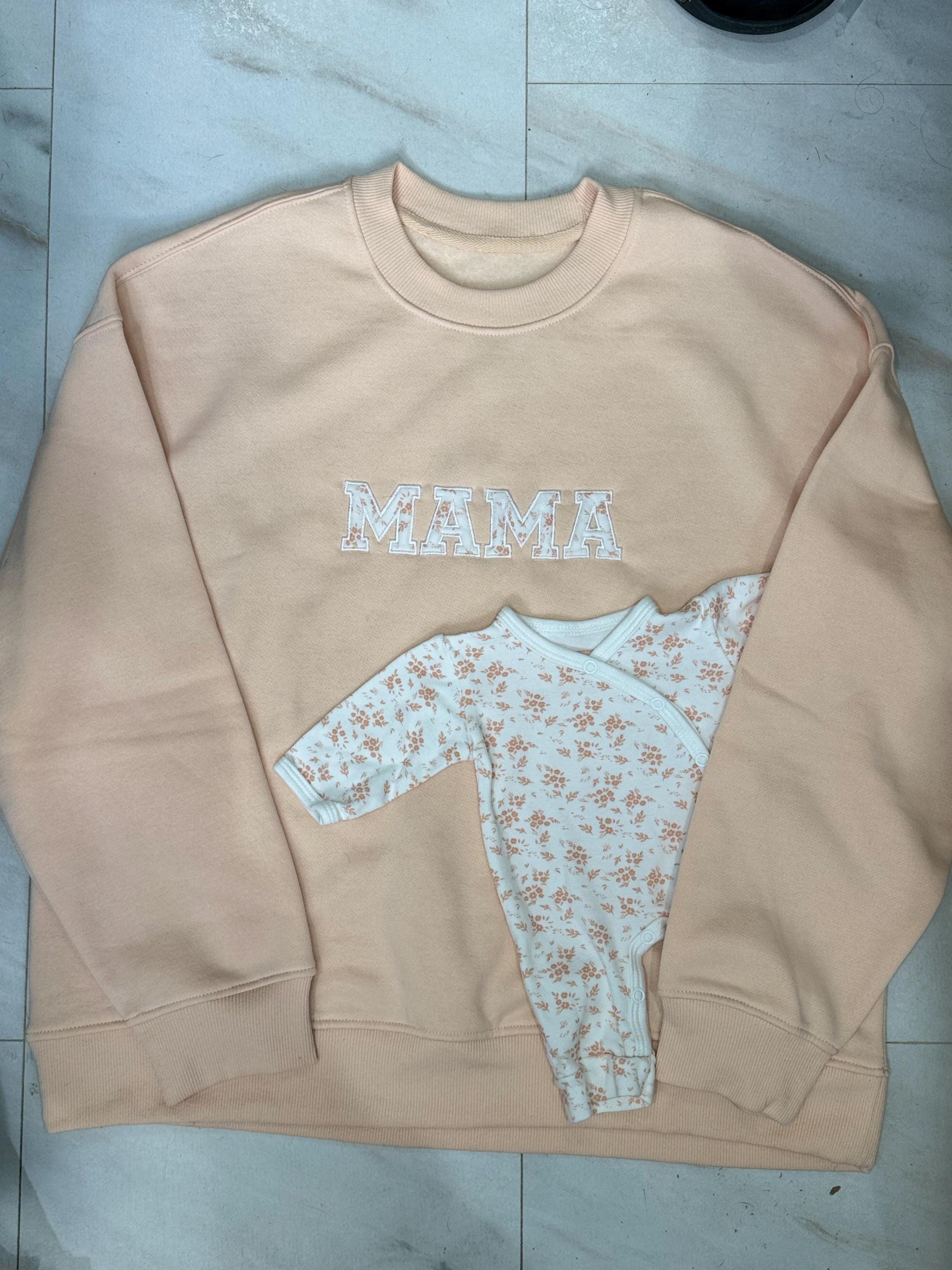 MAMA sweater using treasured memory fabric