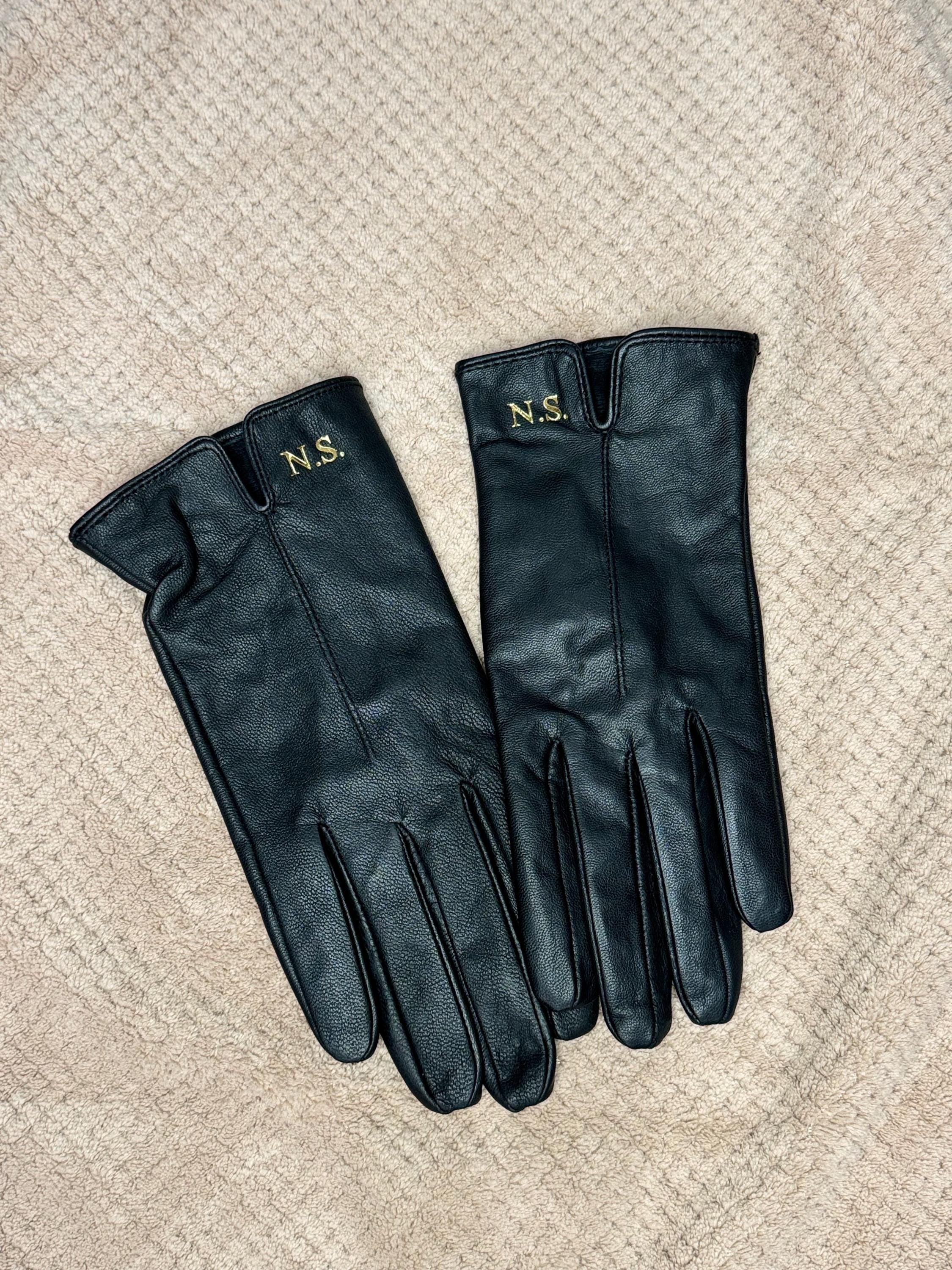 Personalized Leather Gloves: Monogrammed Ladies Gloves