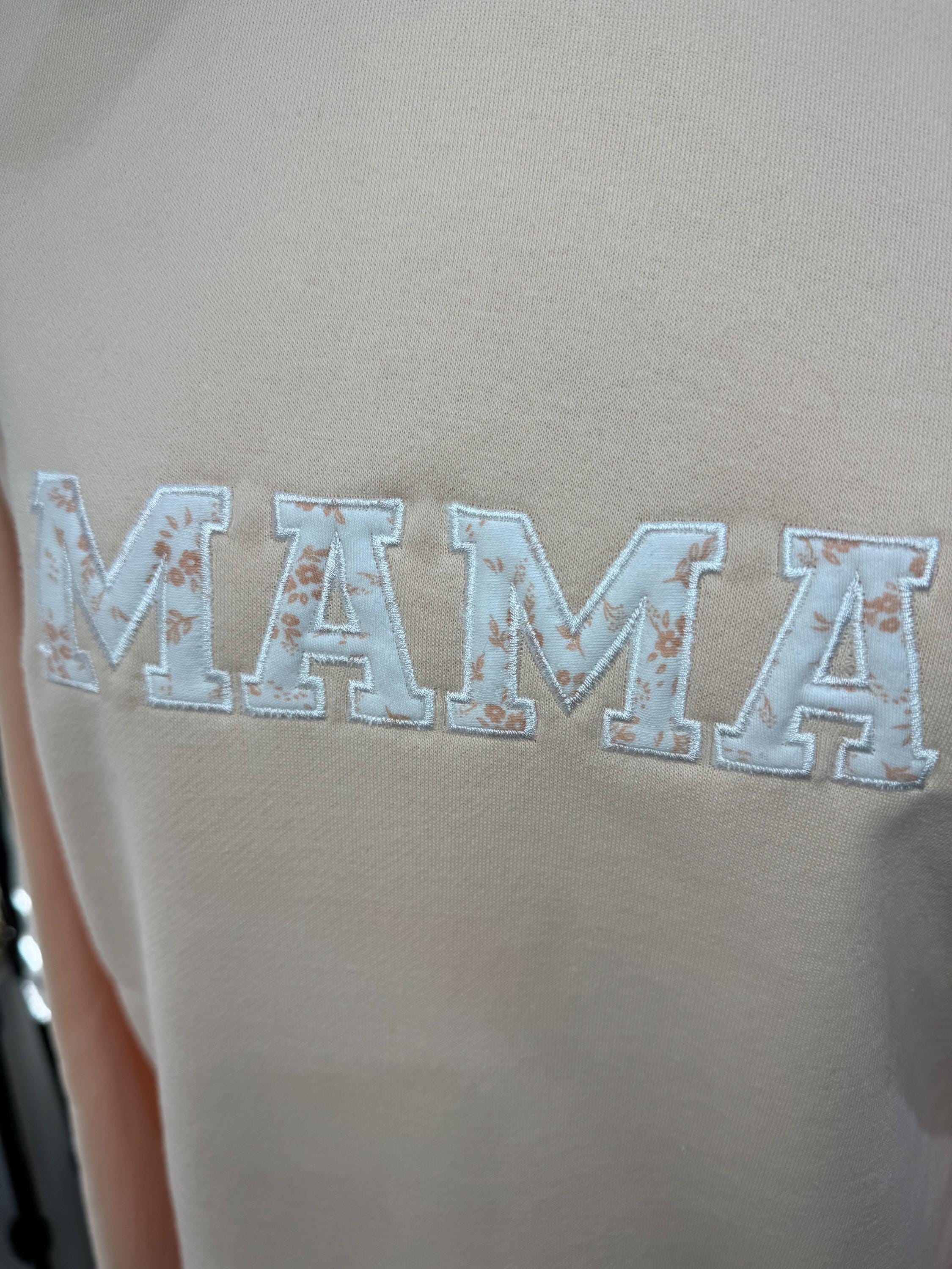 MAMA sweater using treasured memory fabric