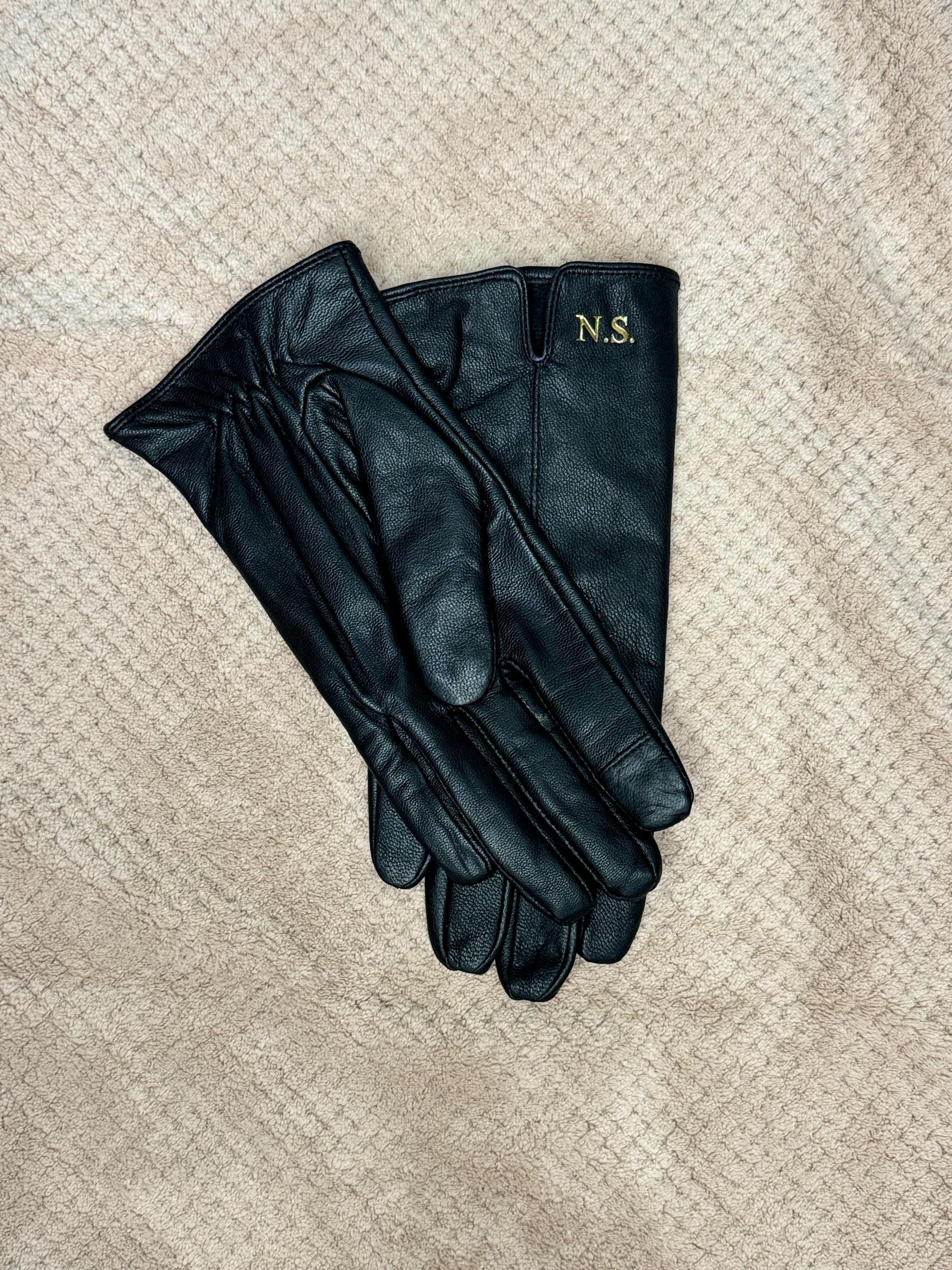 Personalized Leather Gloves: Monogrammed Ladies Gloves