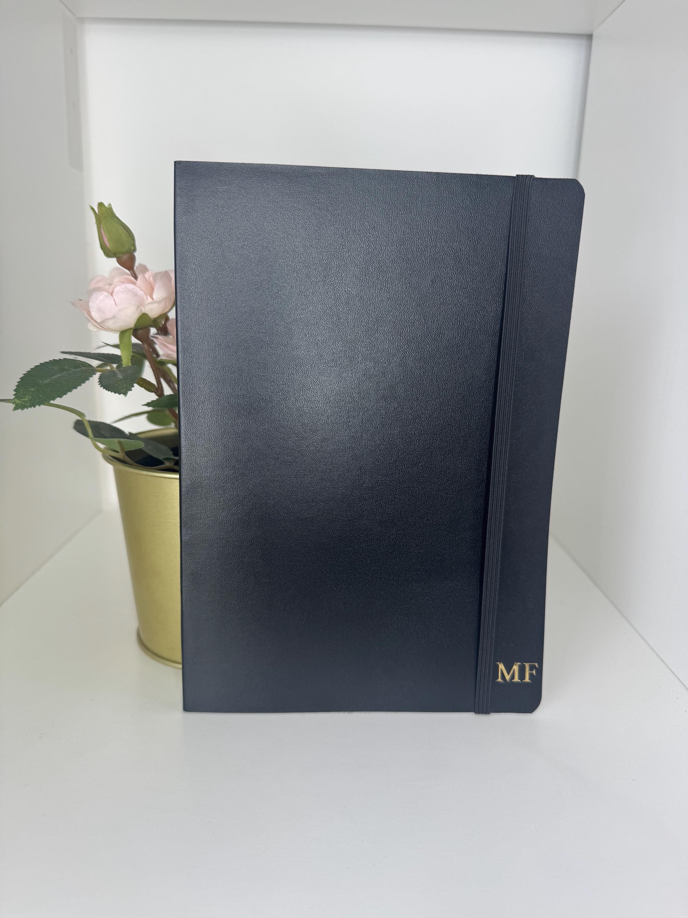 A5 hard back Note Book With Lined Sheets Personalised With any Initials Or Name