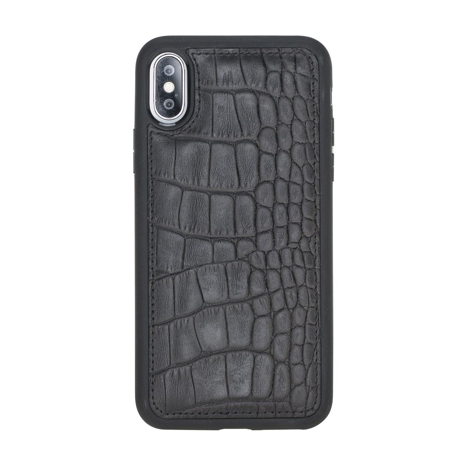 iPhone X/XS genuine leather phone case personalised with name or initials - PersonalisebyLisa