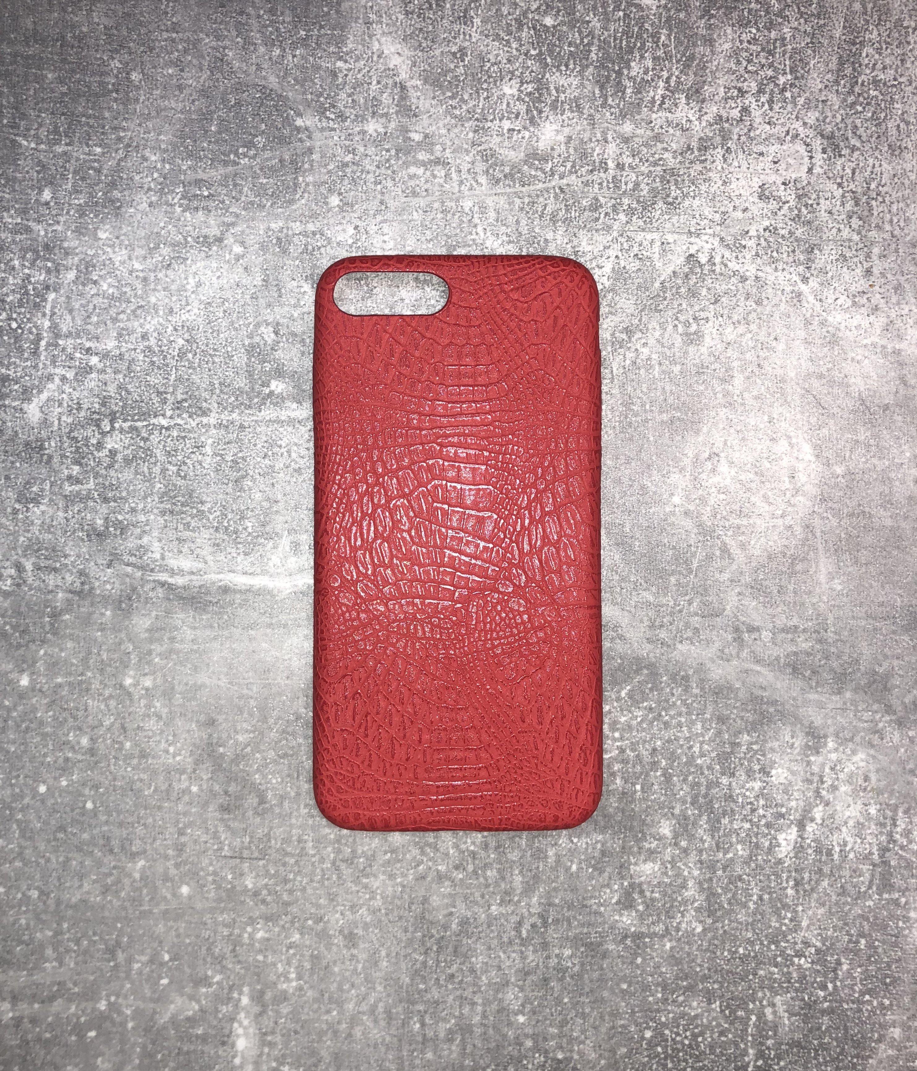 iPhone 7/8 & 7/8 Plus PU leather croc skin style case - PersonalisebyLisa