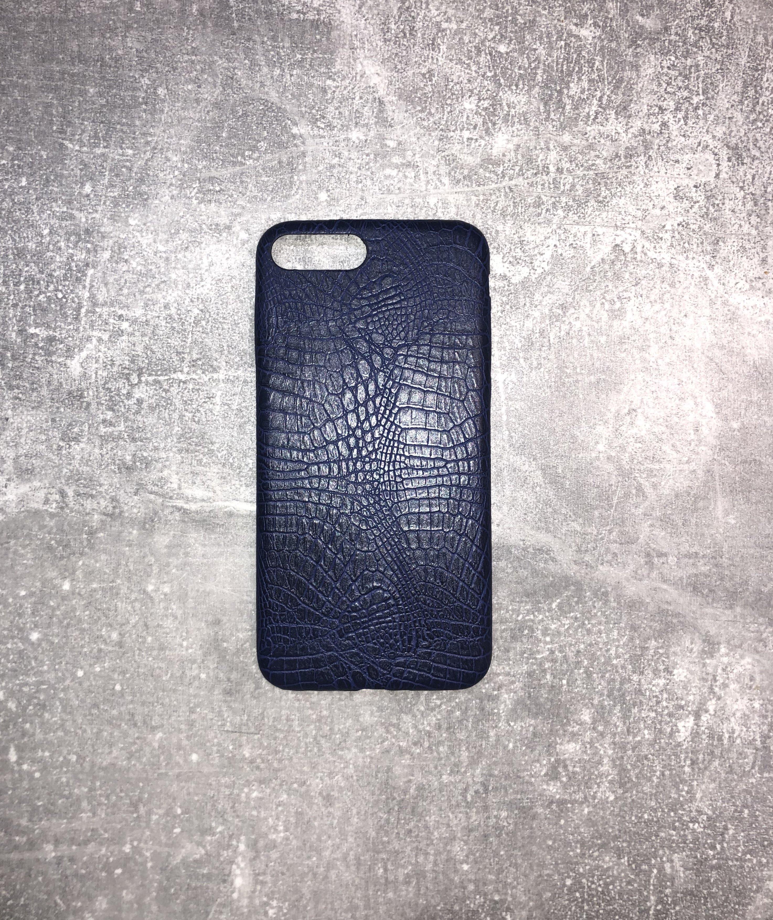 iPhone 7/8 & 7/8 Plus PU leather croc skin style case - PersonalisebyLisa