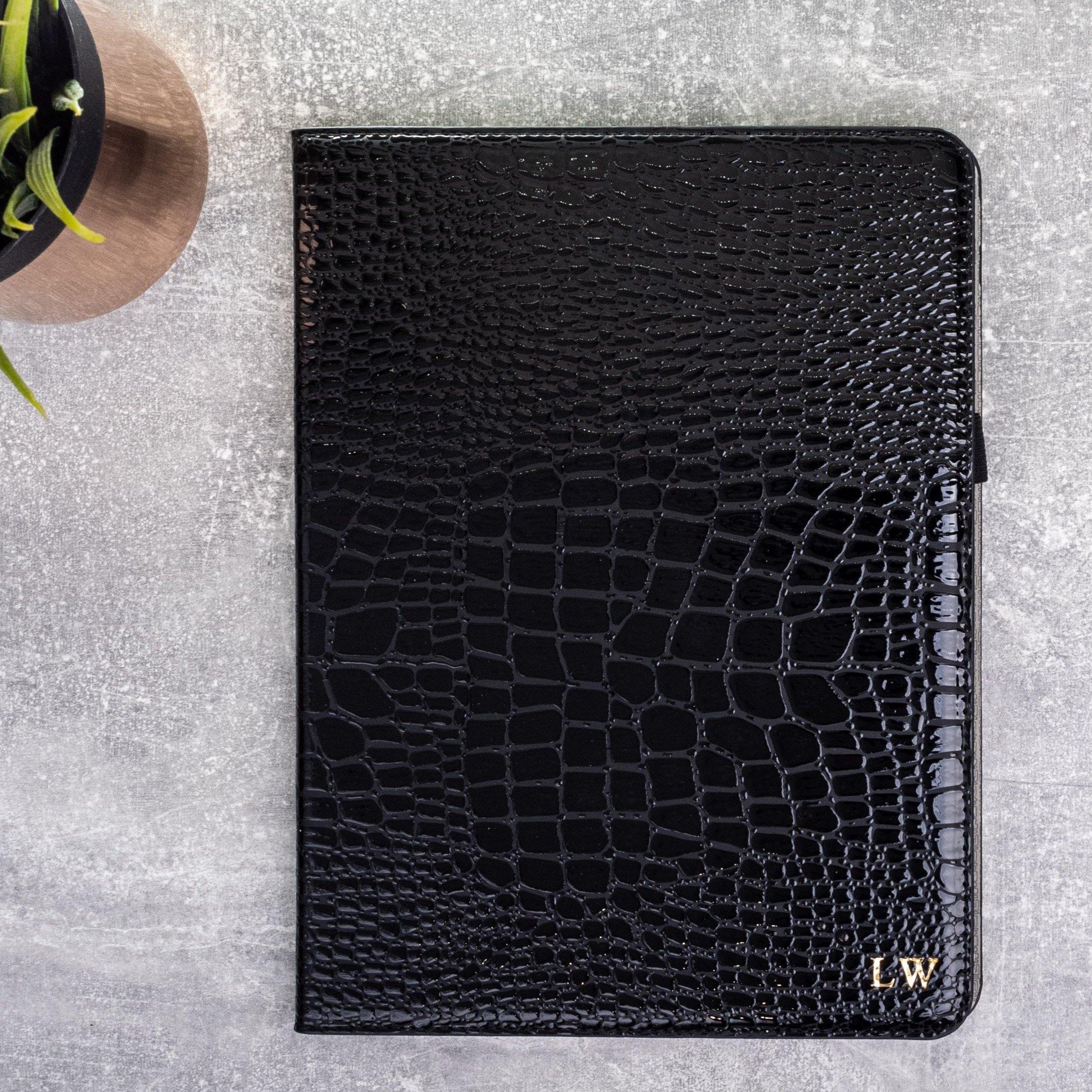 iPad Case PU Croc leather personalised with name or initials | iPad cover | tablet cover| - PersonalisebyLisa