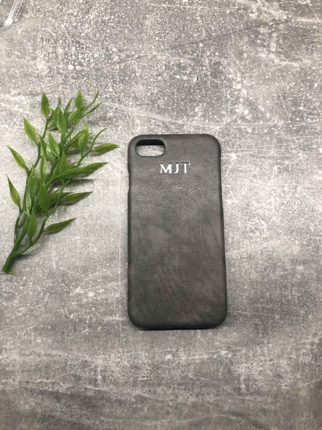 iPhone 7/8 & 7/8 Plus PU leather case personalised with your initials - PersonalisebyLisa