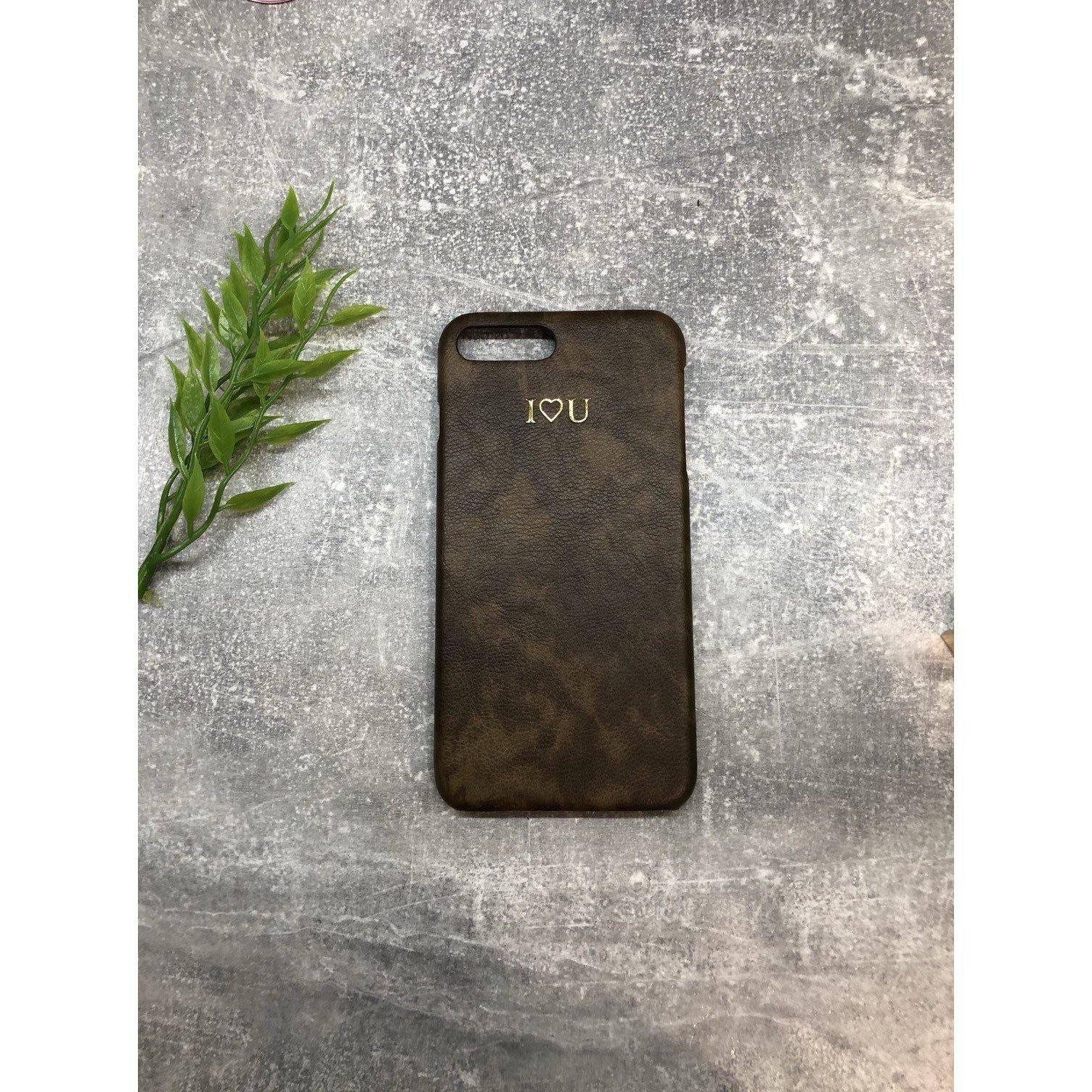 iPhone 7/8 & 7/8 Plus PU leather case personalised with your initials - PersonalisebyLisa