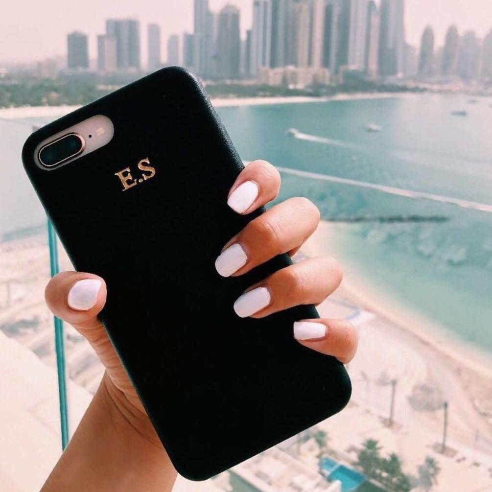 iPhone 7/8 & 7/8 Plus PU leather case personalised with your initials - PersonalisebyLisa