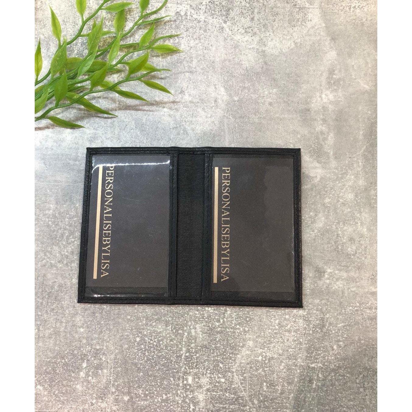 Leather travel card holder personalised with your name or initials | Travel wallet | Card holder - PersonalisebyLisa