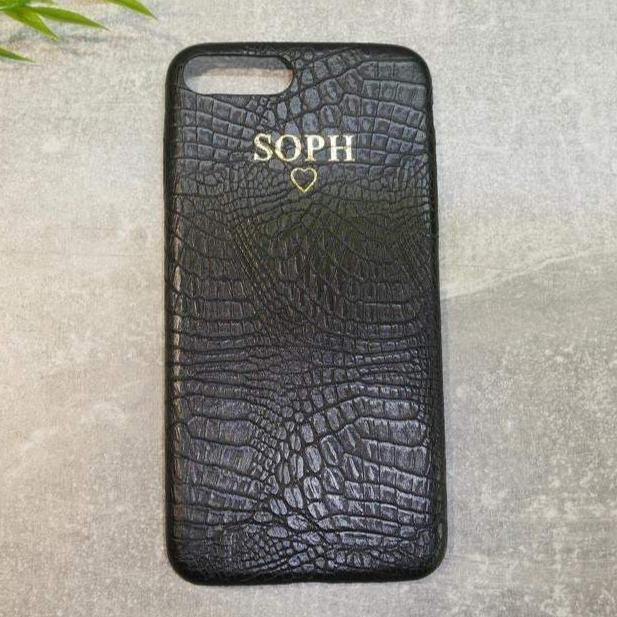 iPhone 7/8 & 7/8 Plus PU leather croc skin style case - PersonalisebyLisa