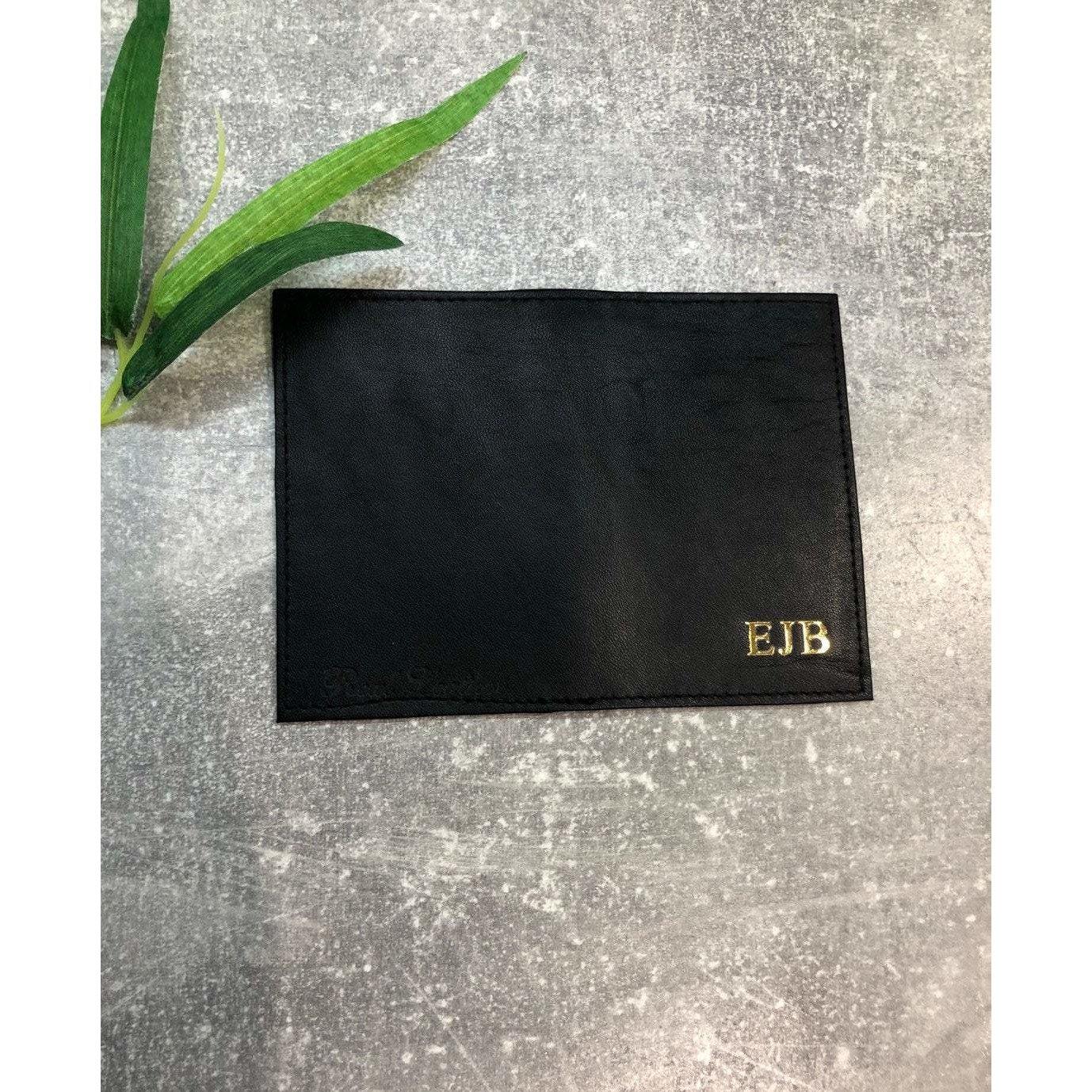Leather travel card holder personalised with your name or initials | Travel wallet | Card holder - PersonalisebyLisa