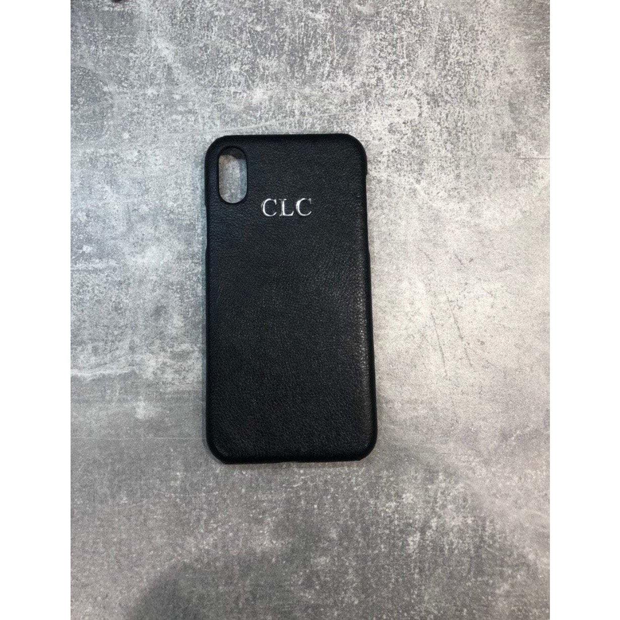 iPhone XR pu leather case personalised with name or initials - PersonalisebyLisa