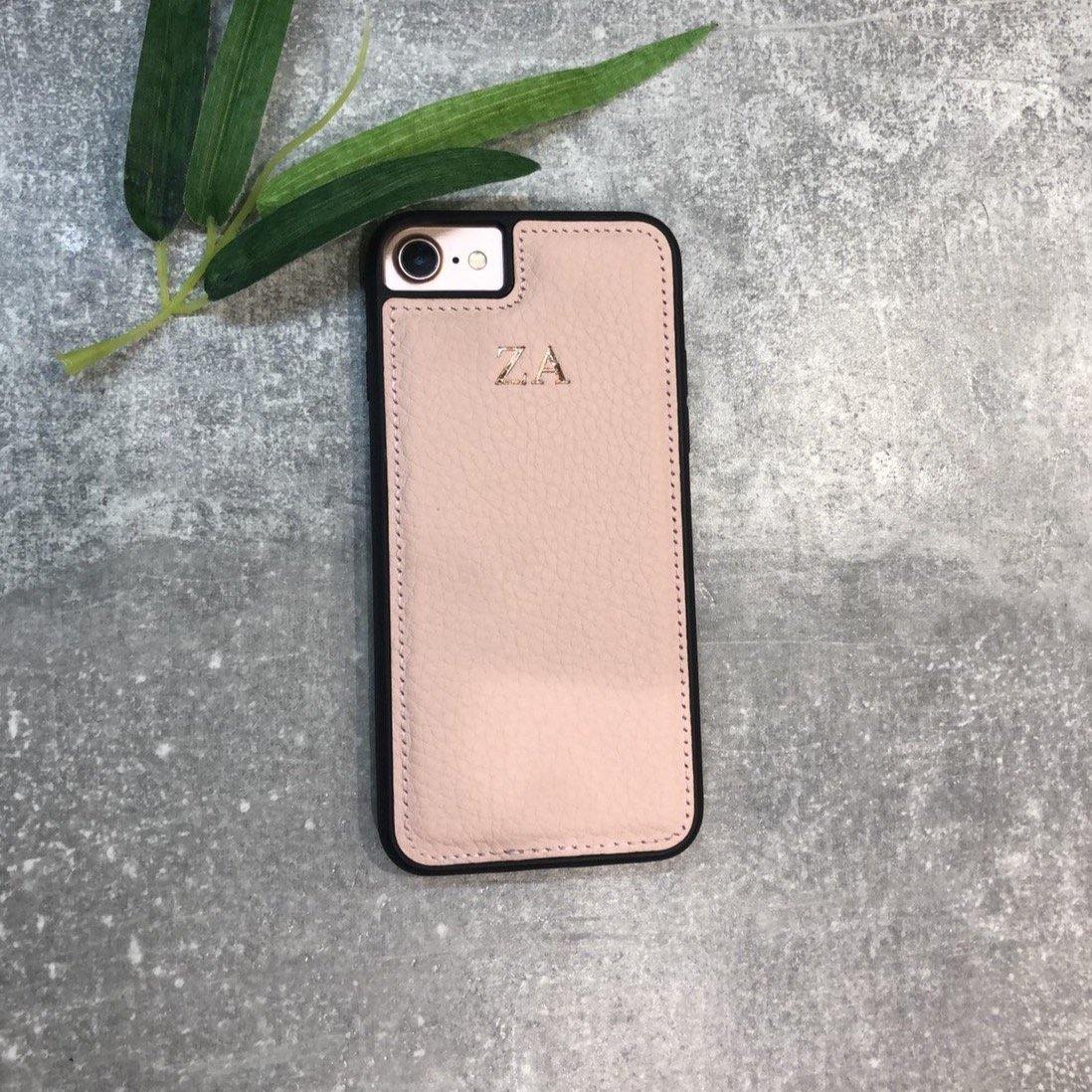 iPhone SE 2020 genuine leather phone case personalised with name or initials - PersonalisebyLisa