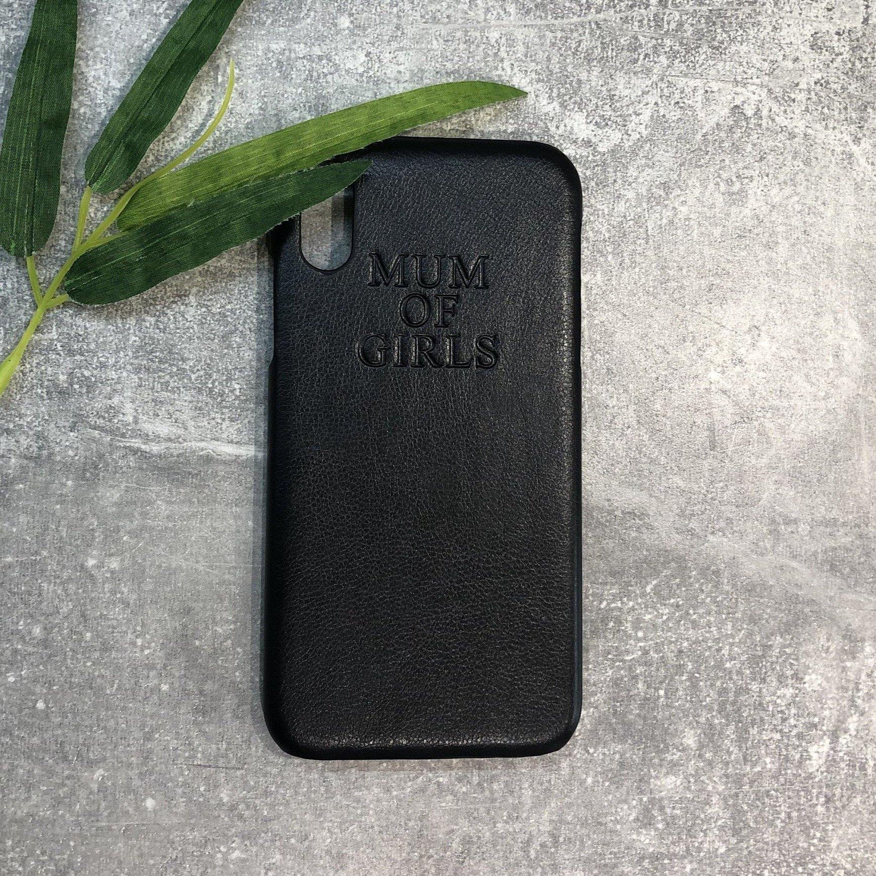 iPhone XS Max PU leather case personalised with name or initials - PersonalisebyLisa