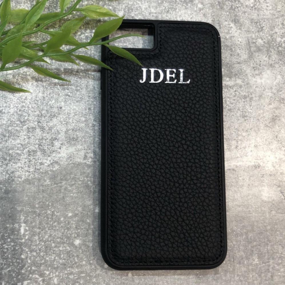 iPhone SE 2020 genuine leather phone case personalised with name or initials - PersonalisebyLisa