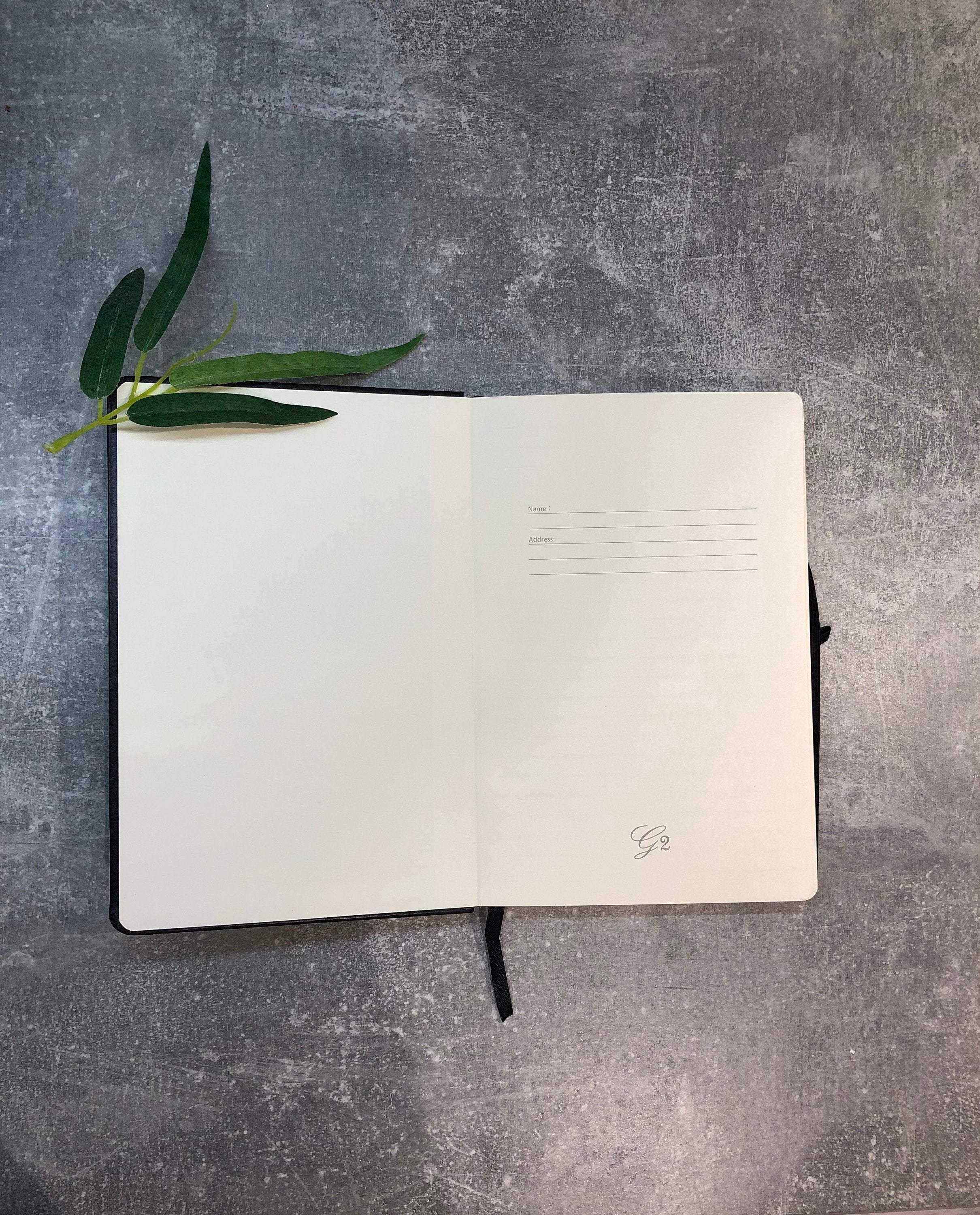 Notebook | Pu Leather Hardback Notebook With Lined Sheets | Personalised With Your Initials Or Name - PersonalisebyLisa