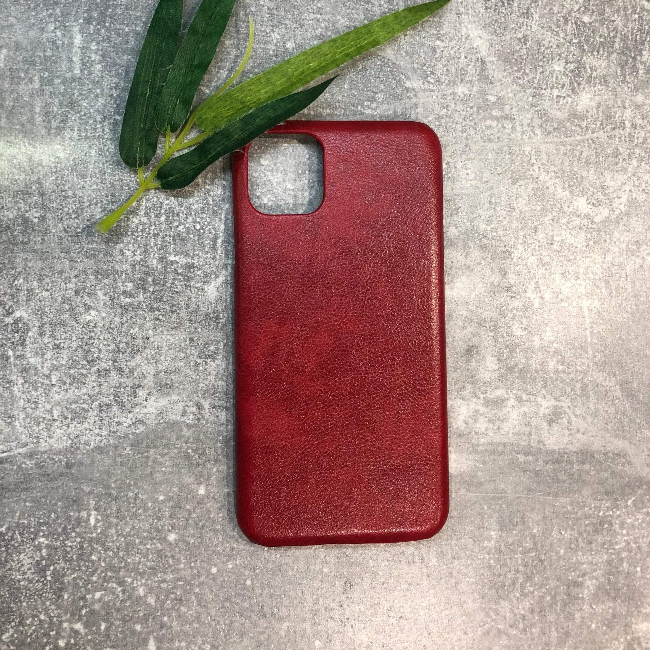 Iphone 12 Pro Product Red Leather Case Patina IPhone 12, 12 Mini