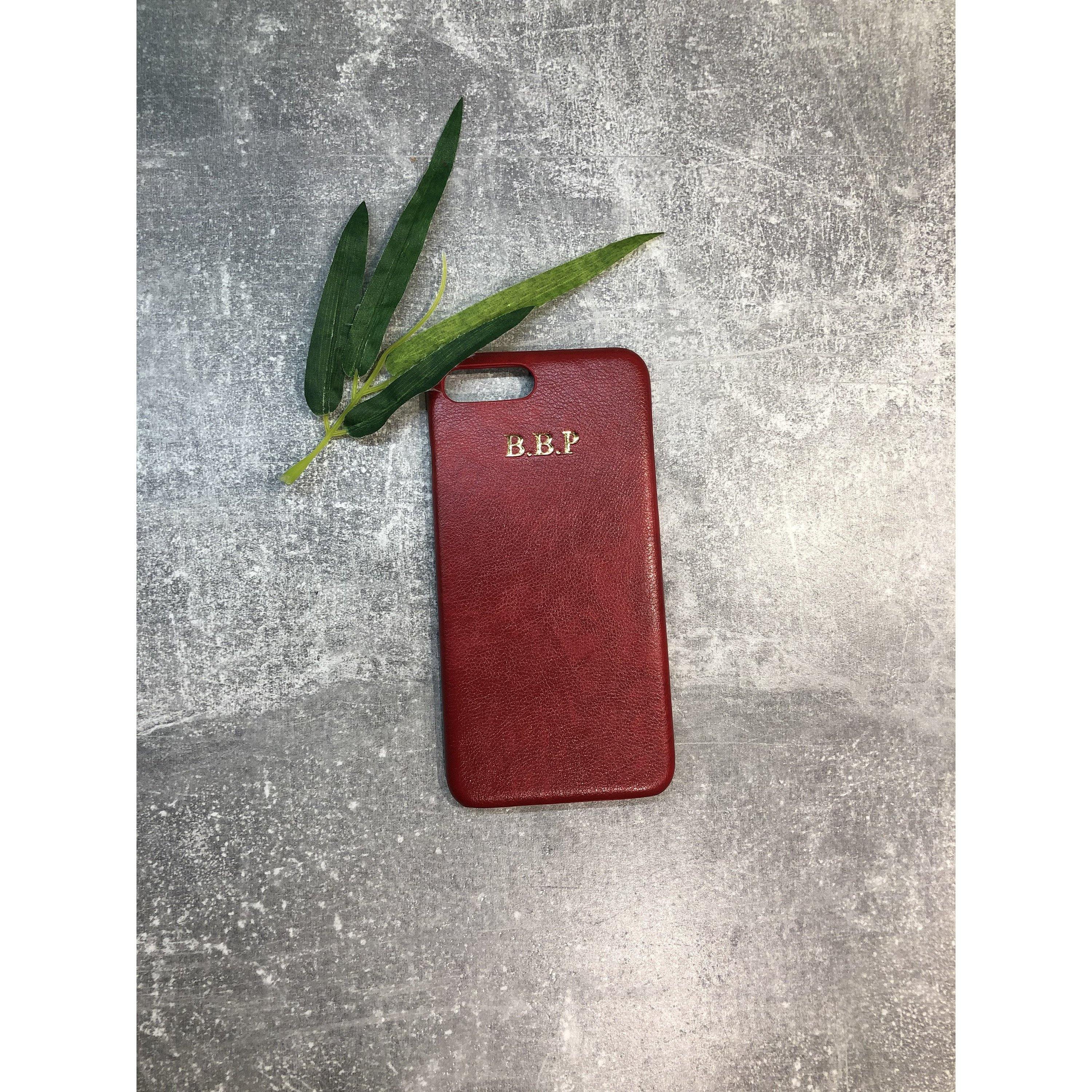 iPhone 7/8 & 7/8 Plus PU leather case personalised with your initials - PersonalisebyLisa