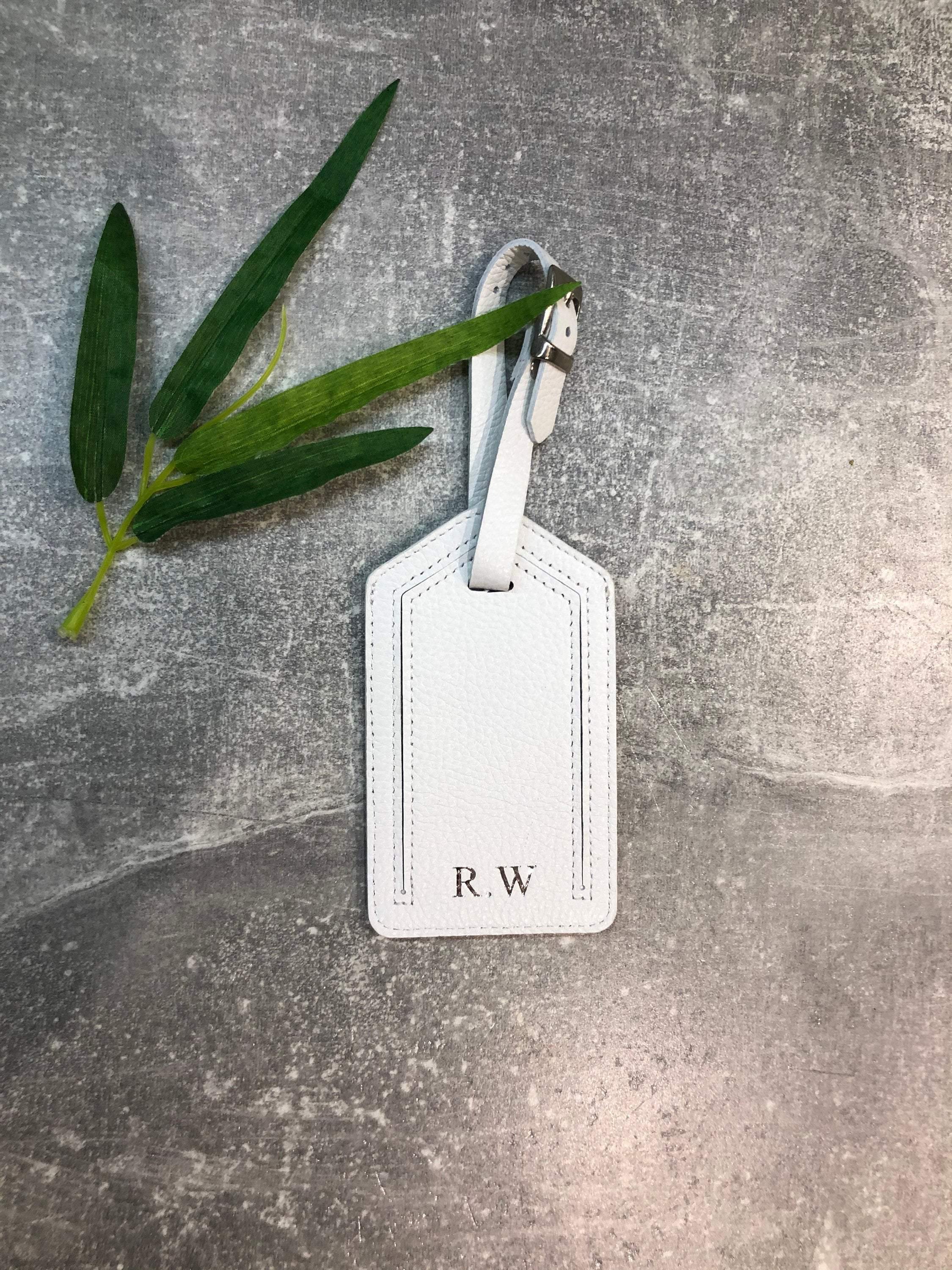 Genuine leather luggage tags | travel tags | personalised with initials or name - PersonalisebyLisa