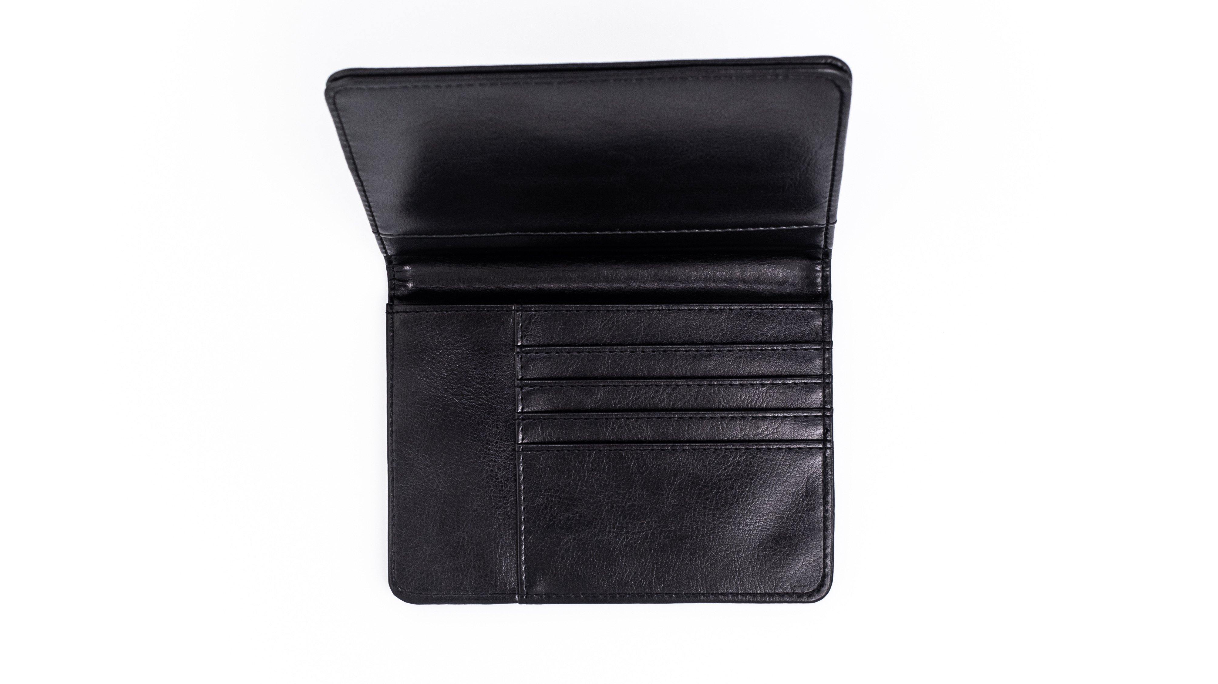 Black Pu leather passport holder personalised with name or initials - PersonalisebyLisa