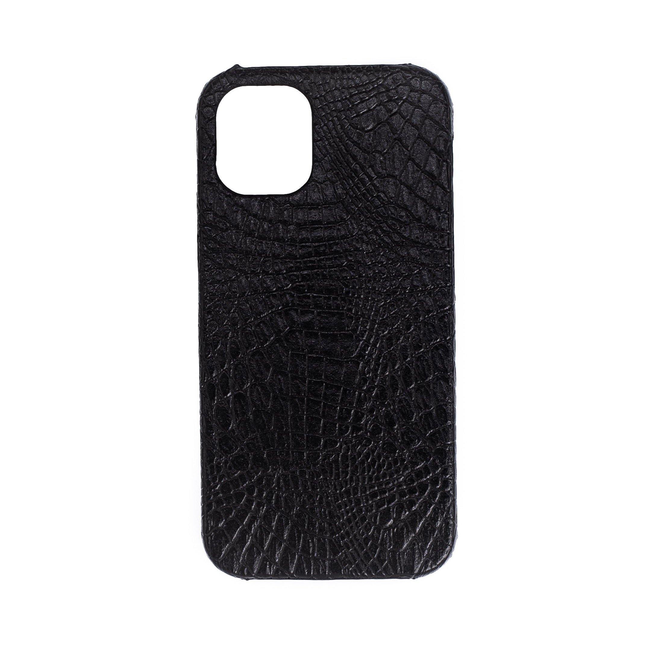 iPhone 12, 12 Mini, 12 Pro, 12 Pro Max PU leather croc style phone case personalised with name or initials | phone case | customised phone cover - PersonalisebyLisa