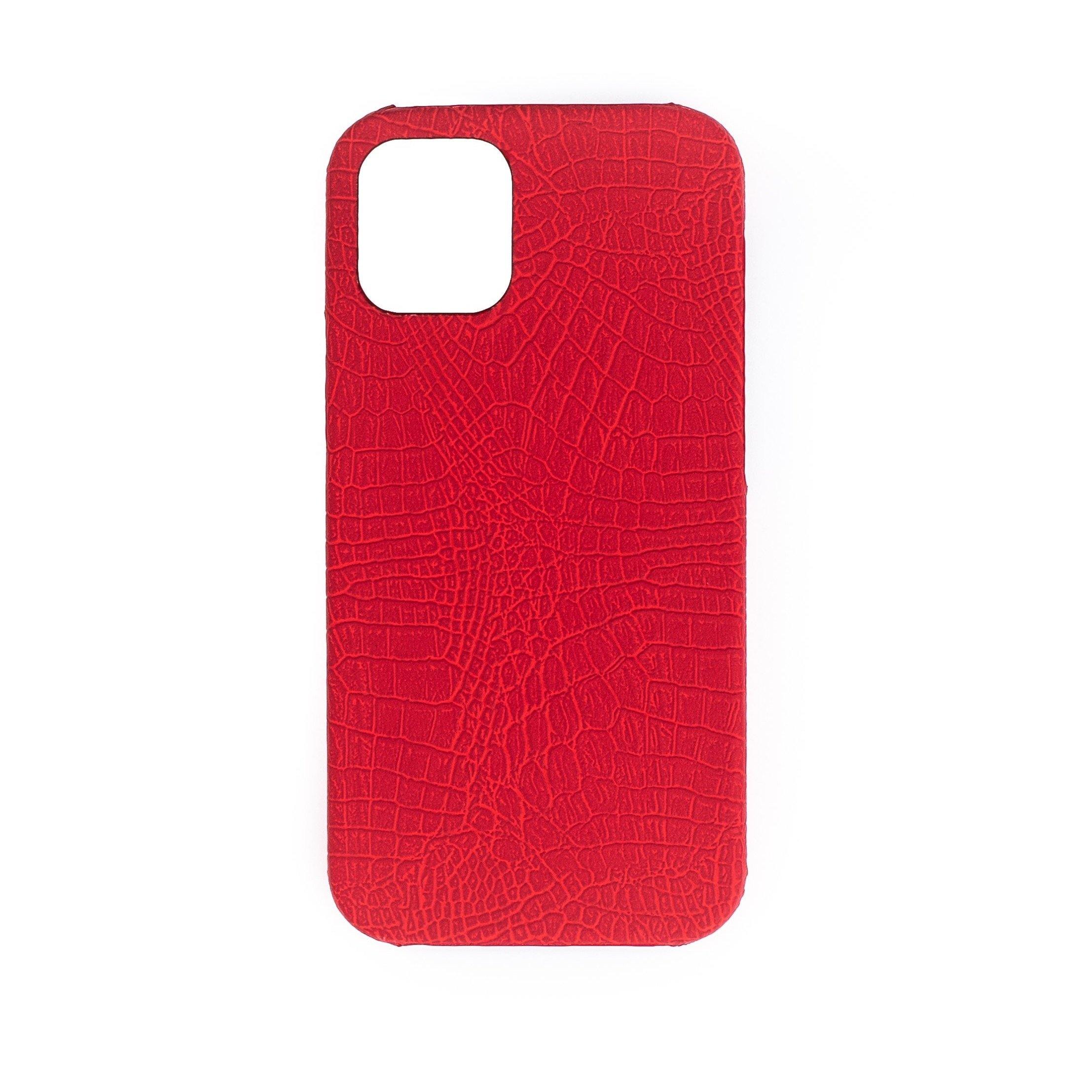 iPhone 12, 12 Mini, 12 Pro, 12 Pro Max PU leather croc style phone case personalised with name or initials | phone case | customised phone cover - PersonalisebyLisa